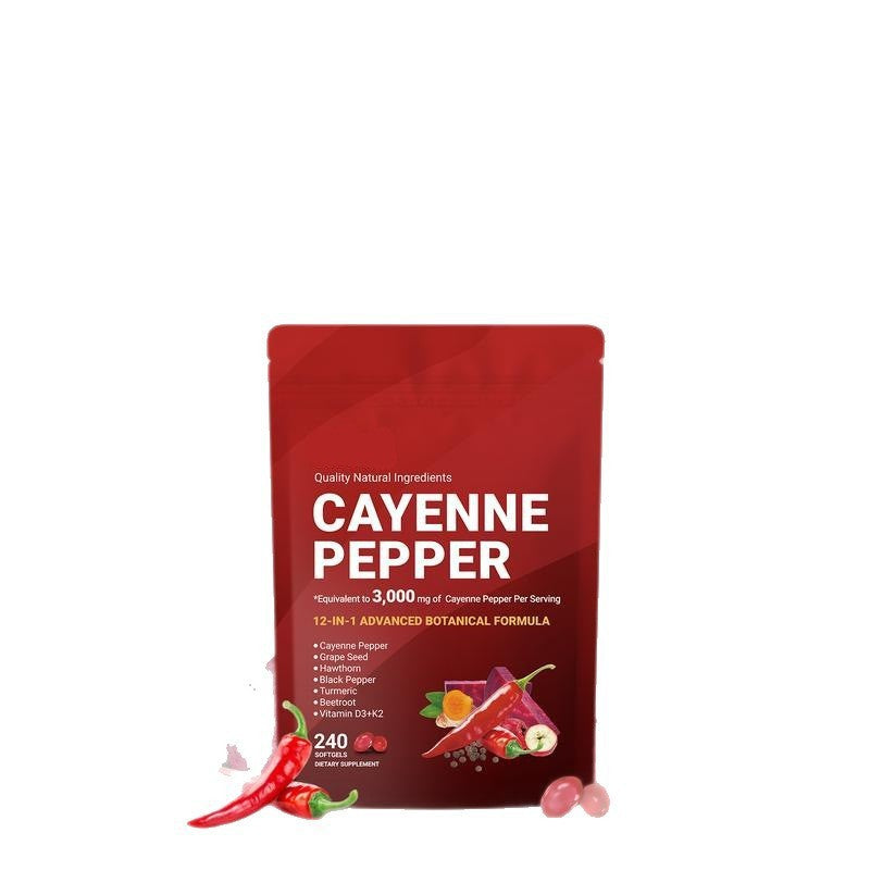 Vitamin D3+K2 Capsules CAYANNE PEPPER Chili Capsules 240 capsules