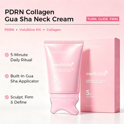 PDRN Collagen Neck Cream with Gua Sha Massager