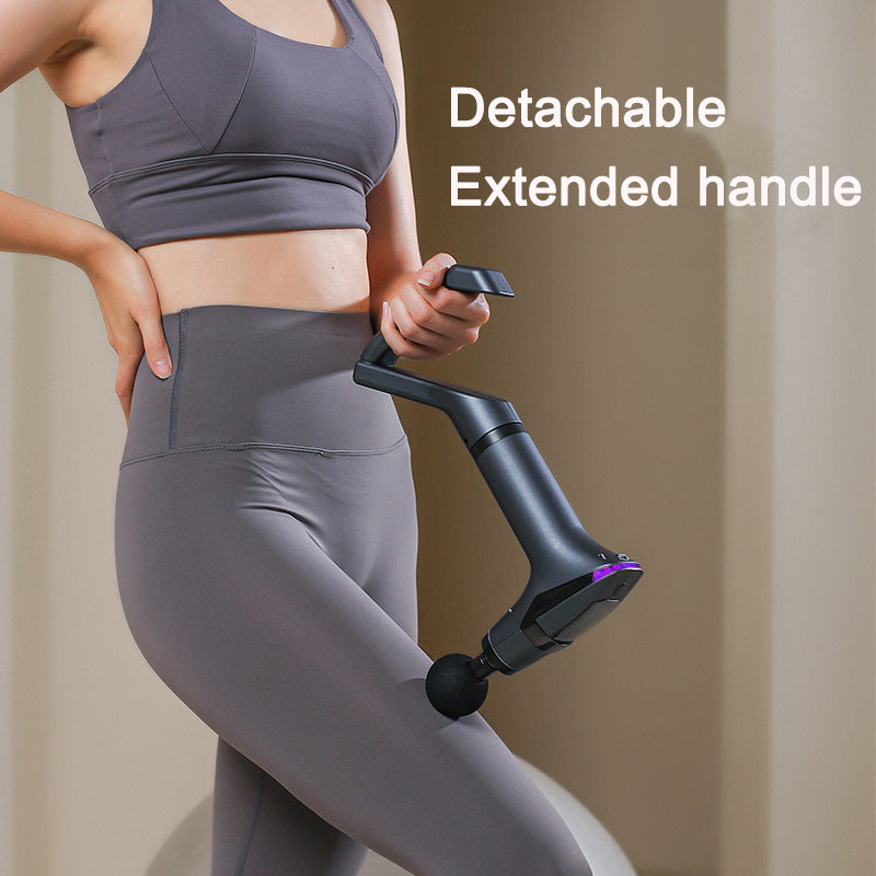 Extended handle fascia gun massage vibration impact massage pull strap