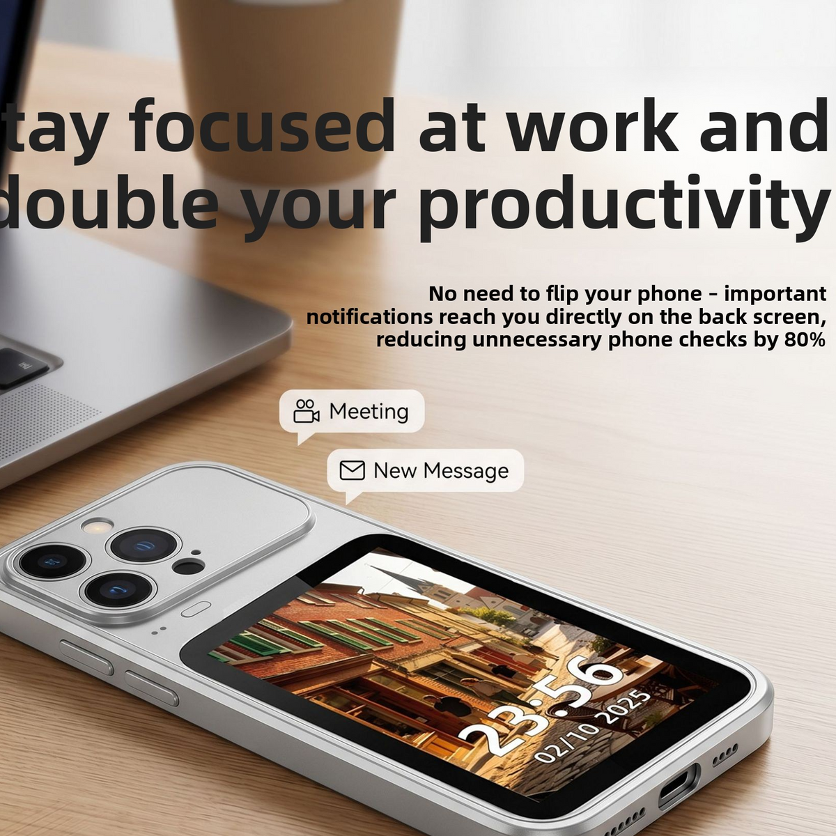 Smart display Bluetooth phone case