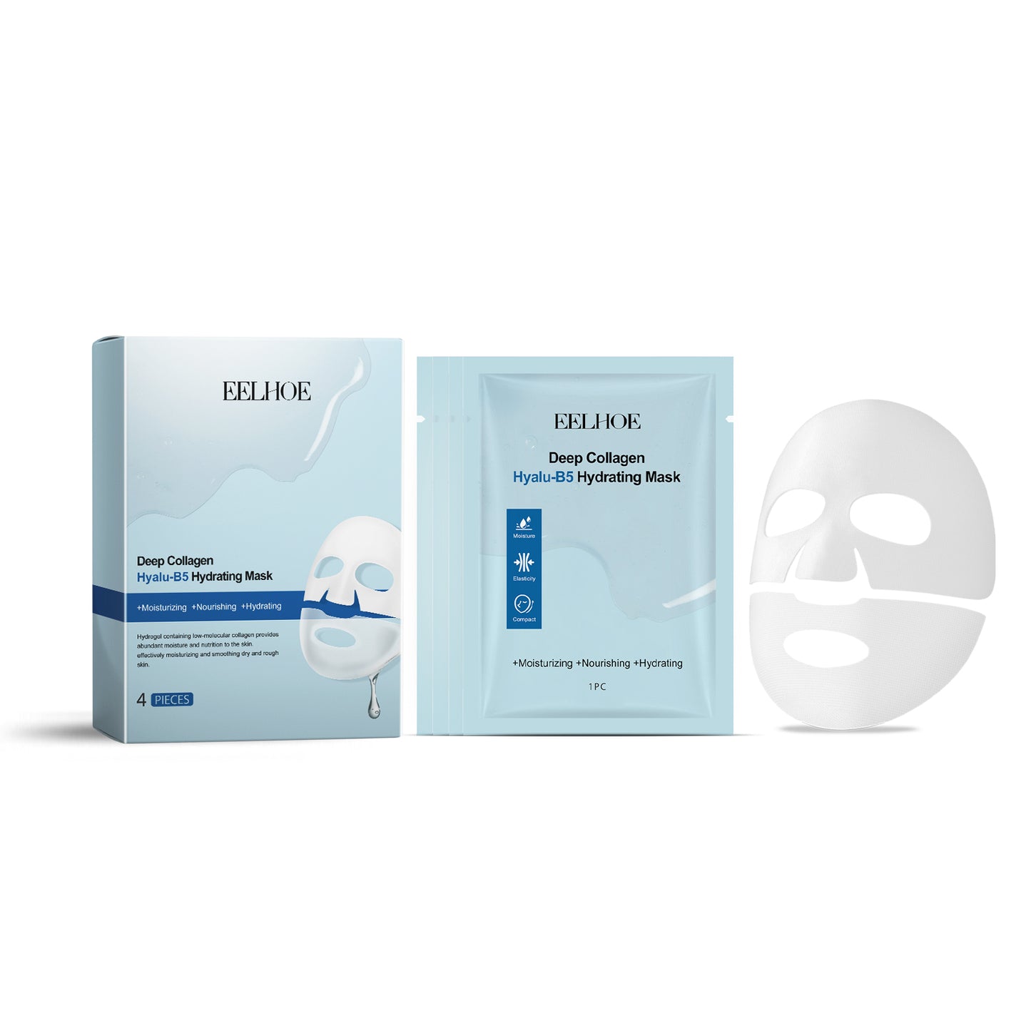 EELHOE Collagen B5 Moisturizing Mask (Box Set) Three-In-One Mask For Hydrating, Moisturizing, Nourishing And Protecting Facial Skin