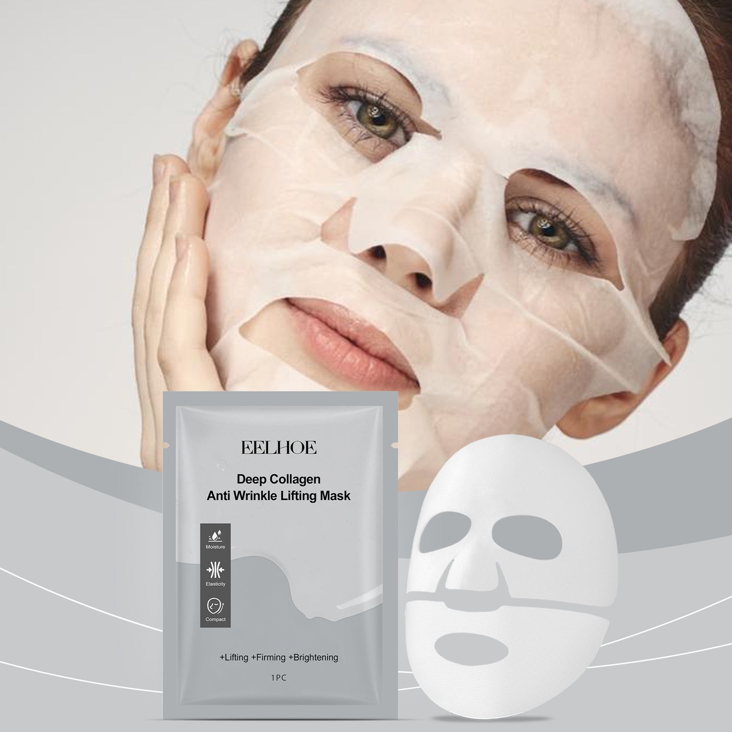EELHOE Collagen Mask (Bag) Hydrating, Rejuvenating, Firming, Brightening, Moisturizing, Nourishing And Gentle Care Mask
