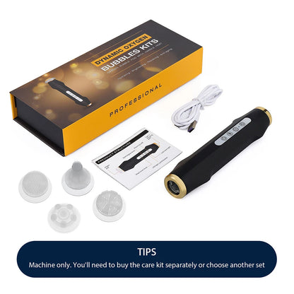 Handheld Facial Cleansing and Skin Renewal Device with Oxygen Bubble Technology for Hydration and Skin Care