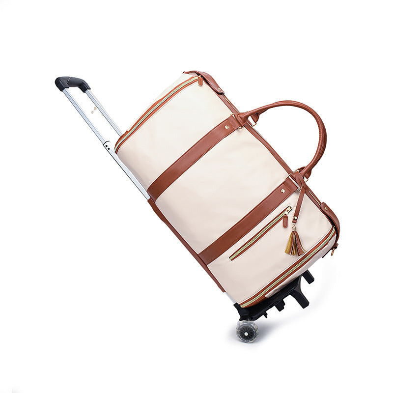 Women's Foldable Rolling Suit Travel Bag ? 2-in-1 Garment Duffel with Wheels