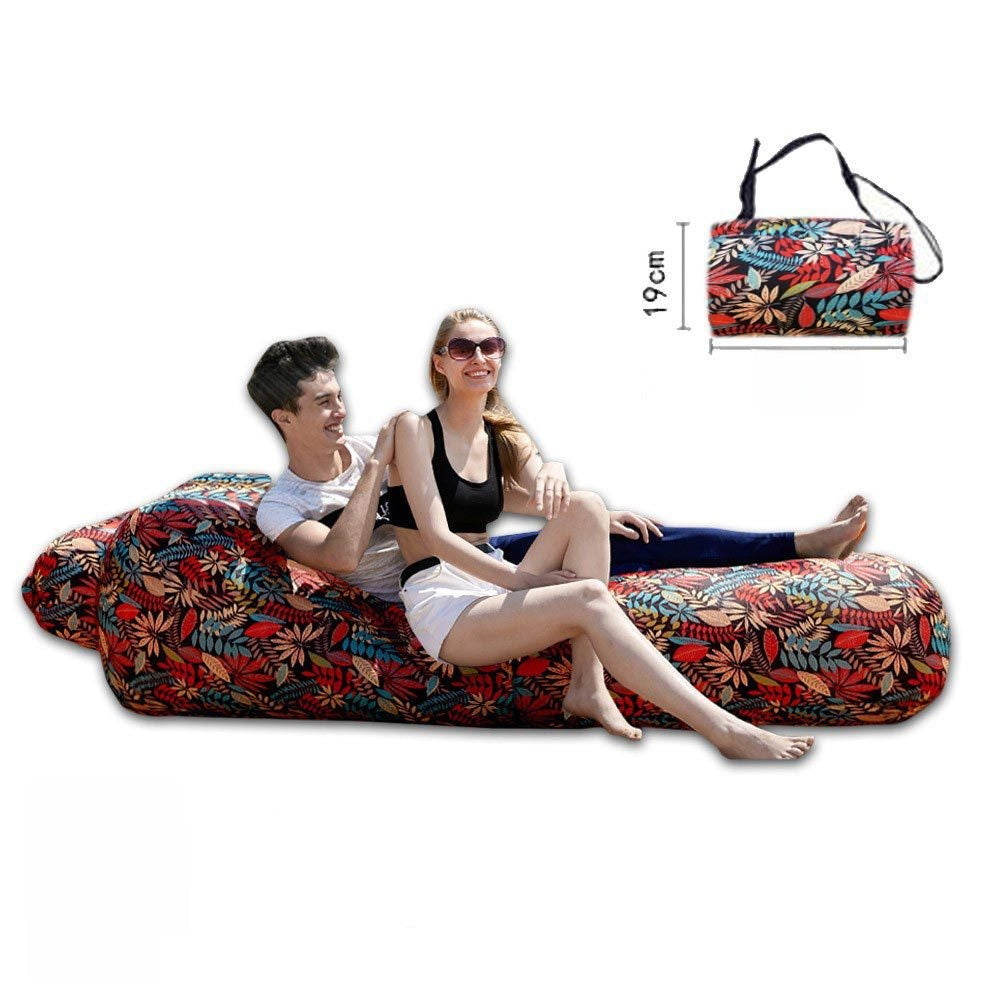 Inflatable Outdoor Air Lounger & Travel Camping Bed ? Portable Blow-Up Sofa