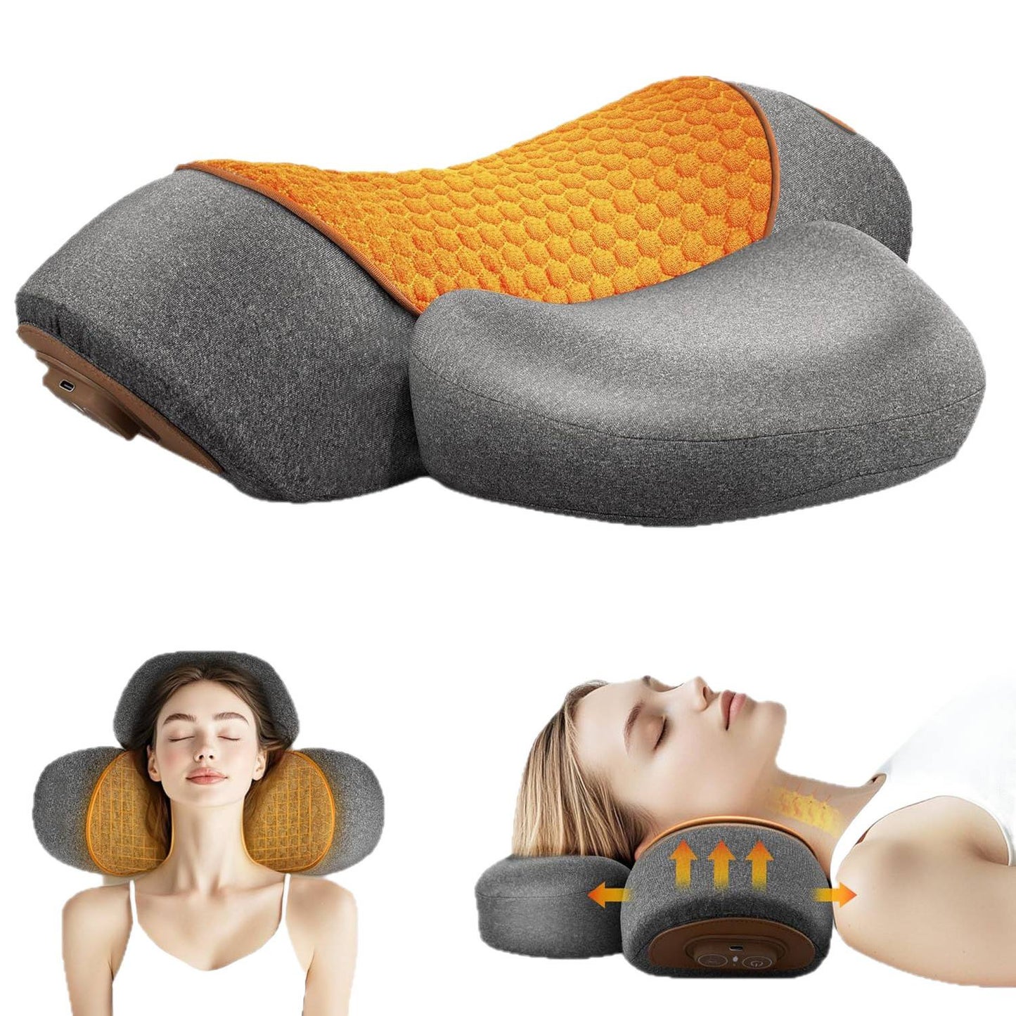 Head pillow cervical spine protection heated compress massage neck protection pillow