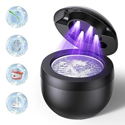 Ultrasonic Denture Cleaner Portable Retainer and Aligner Cleaning Device