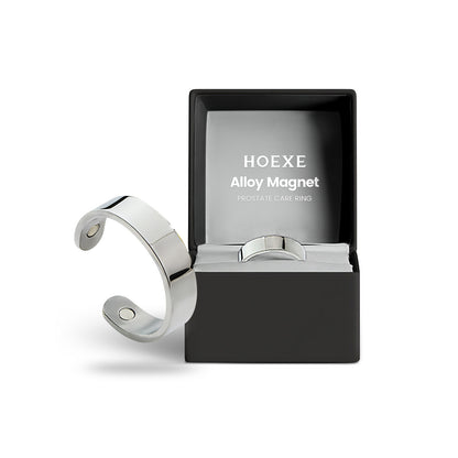 Hoexe Silver Magnetic Ring, Body Comfort Sports Portable Simple Men's Daily Accessory Ring
