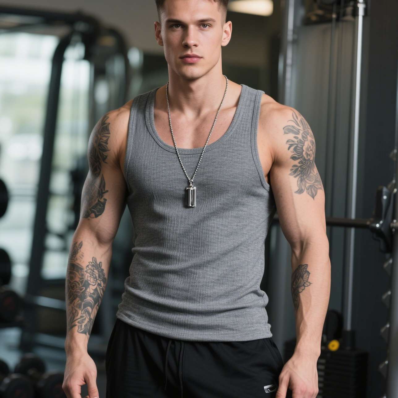 Retro Cotton Fitness Vest for Men