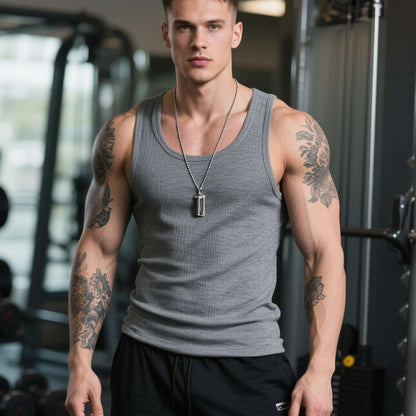 Retro Cotton Fitness Vest for Men