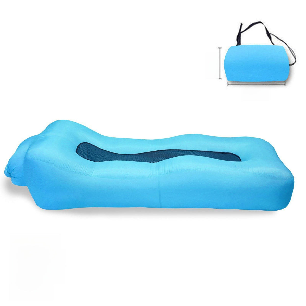 Inflatable Outdoor Air Lounger & Travel Camping Bed ? Portable Blow-Up Sofa