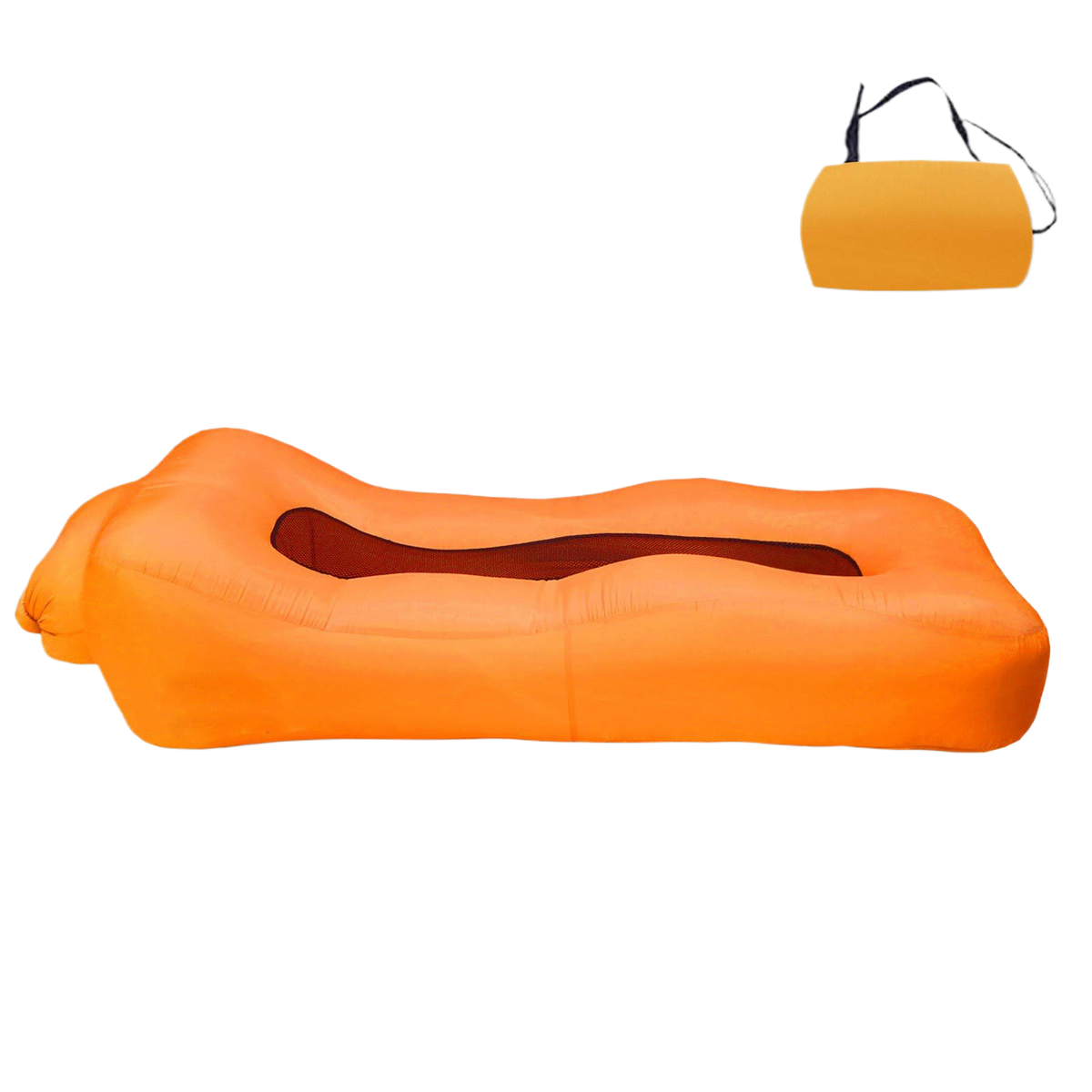 Inflatable Outdoor Air Lounger & Travel Camping Bed ? Portable Blow-Up Sofa