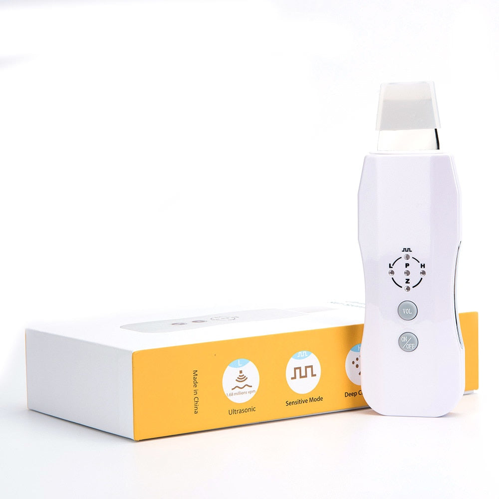 Anion + Ultrasonic Face Skin Cleaner Spatula for Gentle Peeling Skin Clean Ion Therapy and Face led ultrasonic skin tighten