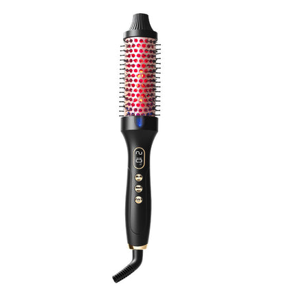 2-in-1 Ionic Thermal Hair Styling Roller Comb & Curler with Red Light Therapy