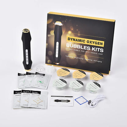 Handheld Facial Cleansing and Skin Renewal Device with Oxygen Bubble Technology for Hydration and Skin Care