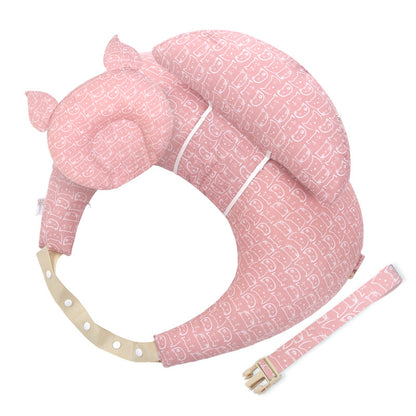 Ergonomic Baby Nursing Pillow with Lumbar Support & Guardrail ? Multi-Functional Infant Feeding Cushion