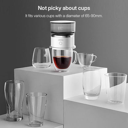 Mini Electric Coffee Grinder & Brewer – Automatic Drip Coffee Maker with Stirring Cup