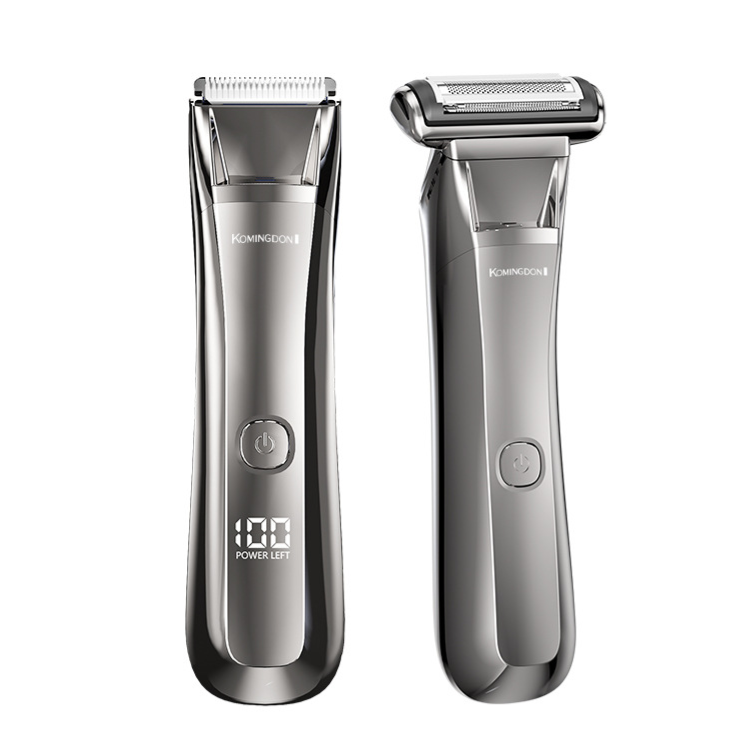 Unisex Cordless Electric Shaver & Trimmer - Dual-Head Groomer for Body & Private Areas