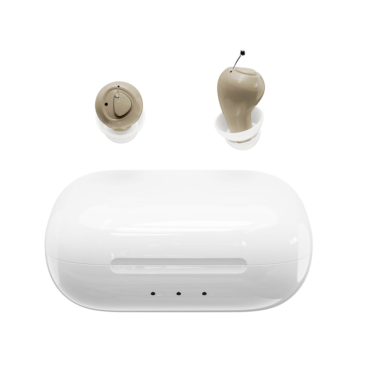 Rechargeable in-ear audio amplifier