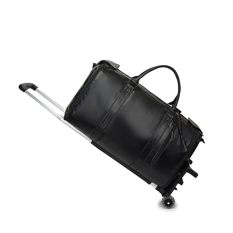 Women's Foldable Rolling Suit Travel Bag ? 2-in-1 Garment Duffel with Wheels