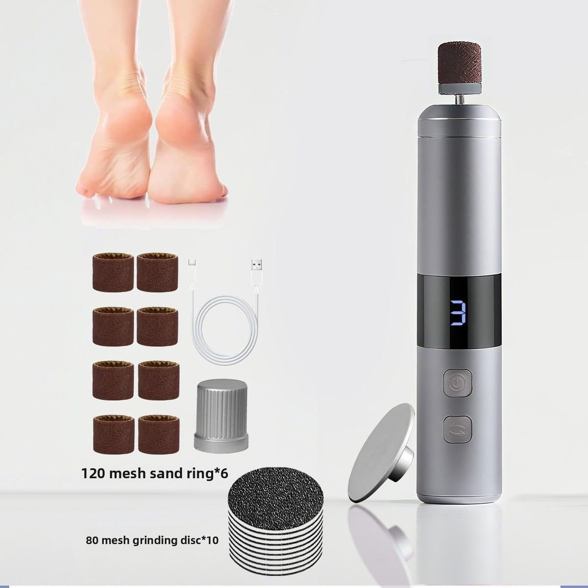Electric Foot Grinder Pedicure Manicure Device