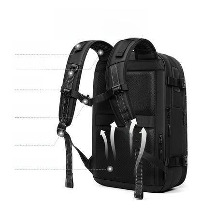 New Product One-Touch Vacuum Compression Backpack for Men, High-End Large-Capacity Short-Distance Travel Bag, Commuter Computer Backpack