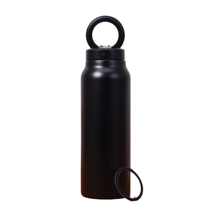 24oz Stainless Steel Insulated Water Bottle with Magnetic Phone Holder and Handle