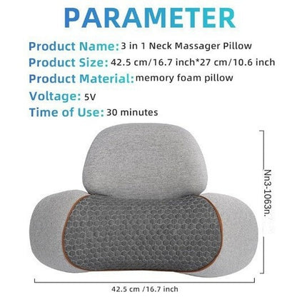 Head pillow cervical spine protection heated compress massage neck protection pillow
