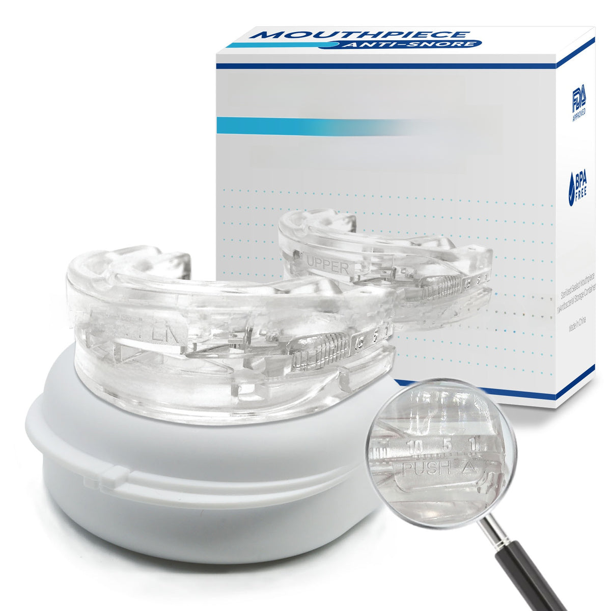 Adjustable Heat-Moldable Anti-Snoring Mouthpiece