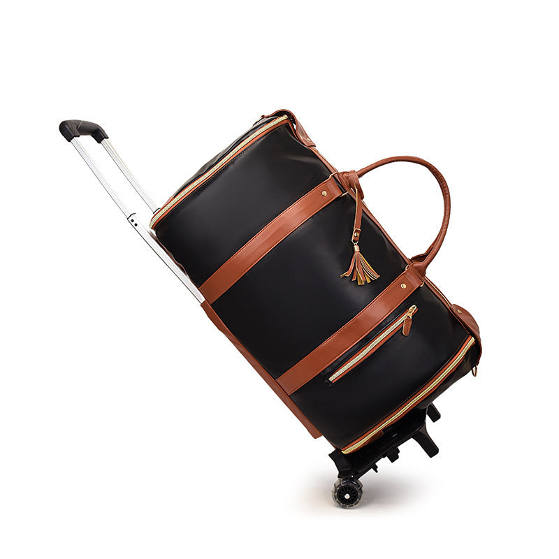 Women's Foldable Rolling Suit Travel Bag ? 2-in-1 Garment Duffel with Wheels