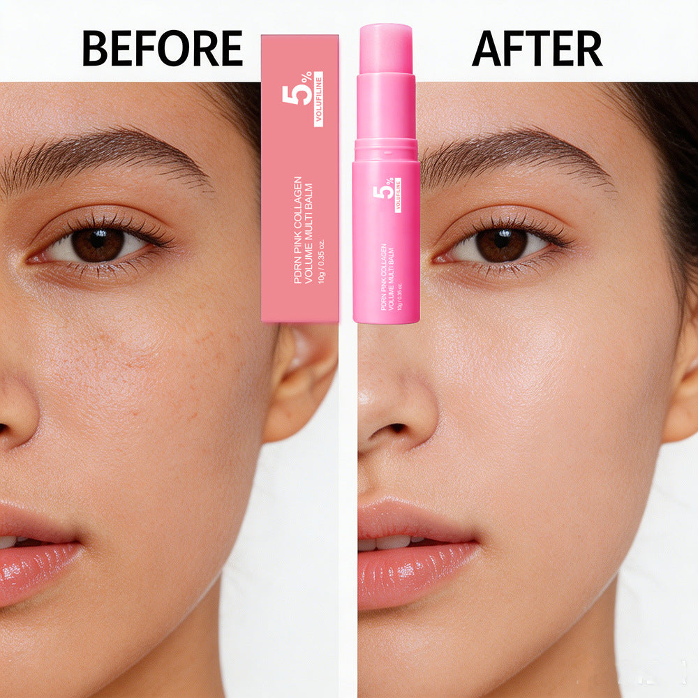 Cross-Border Hot-Selling Product Tk Pink Collagen Multi-Effect Balm Essence Stick Skin Revitalizing Balm Pdrn Stick