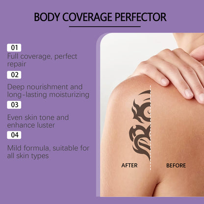 Brown Body Concealer Cream - Covers Imperfections, Evens Out Face and Body Tone, Long-Lasting, Non-Cakey Concealer