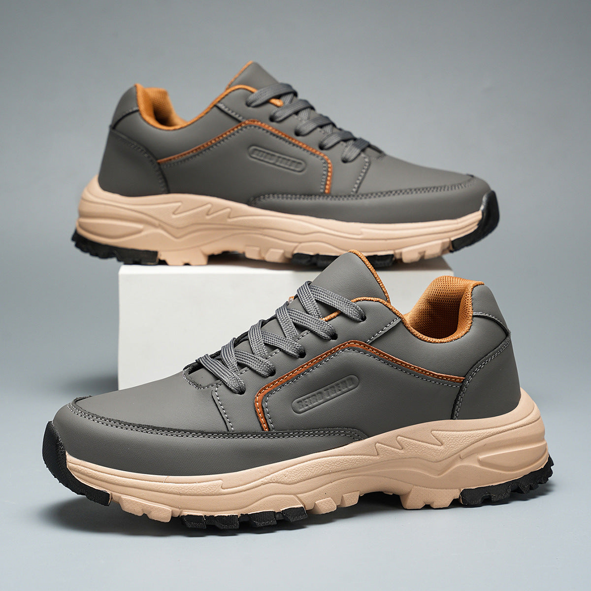 Men's waterproof leather lightweight hiking outdoor mid-calf ankle boots