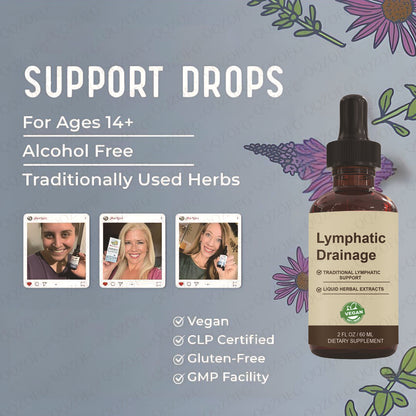 Natural Herbal Lymph Drops - Lymphatic Drainage & Detox Support (60ml)