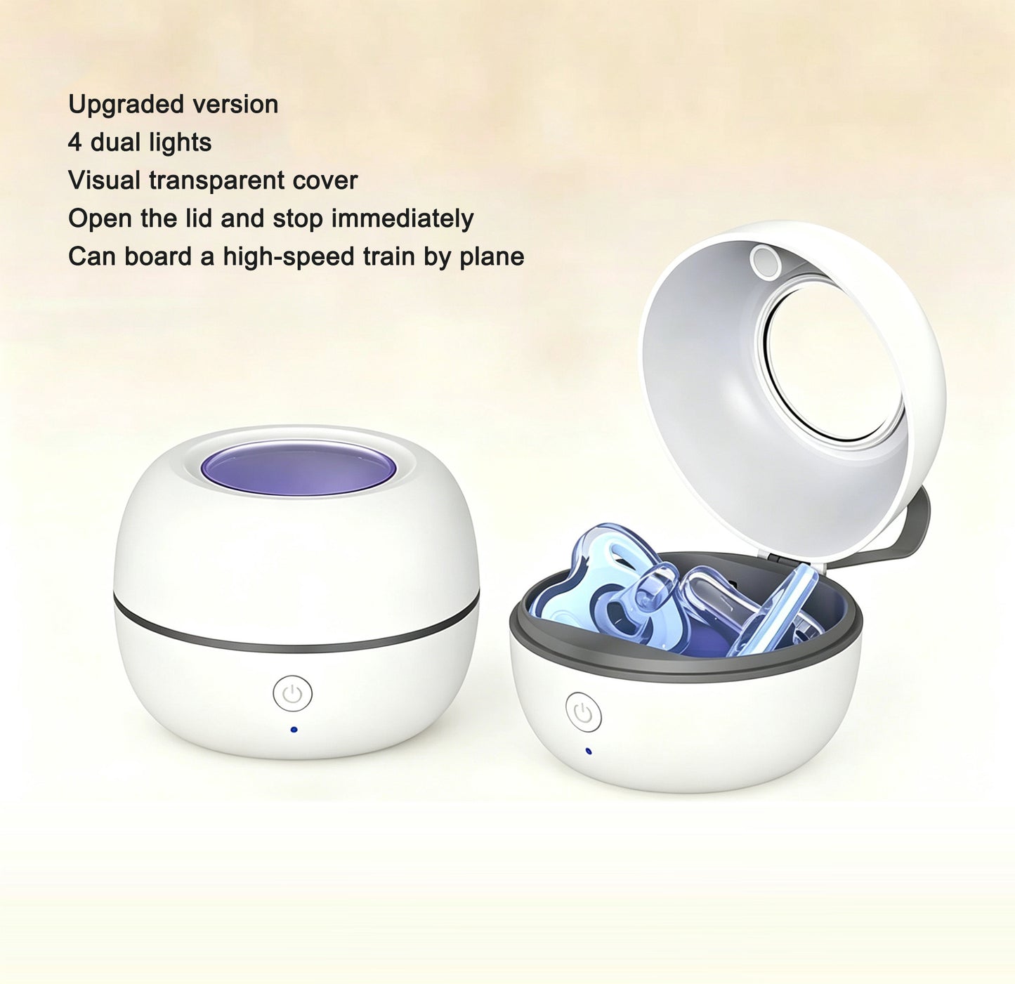 Portable pacifier sterilizer