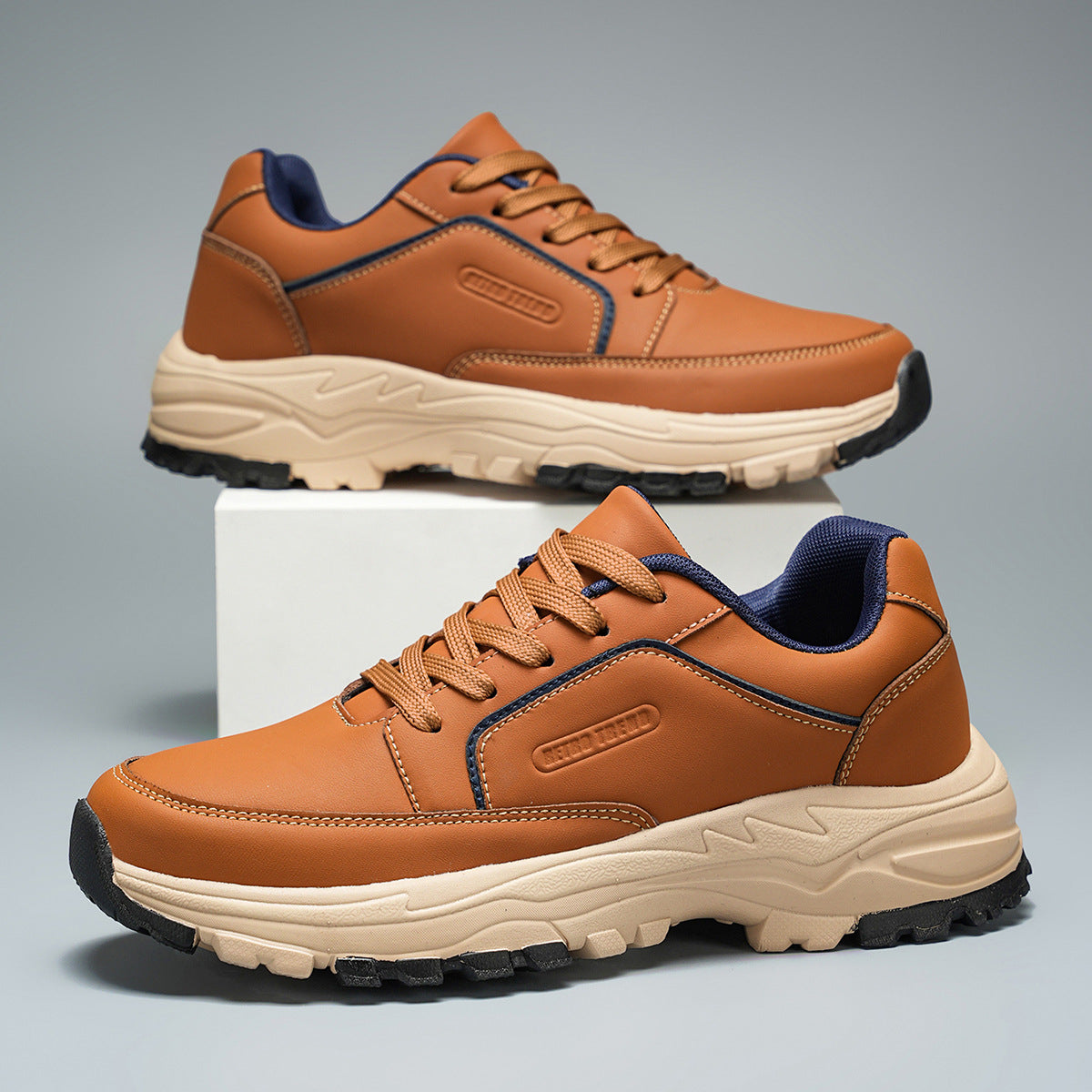 Men's waterproof leather lightweight hiking outdoor mid-calf ankle boots
