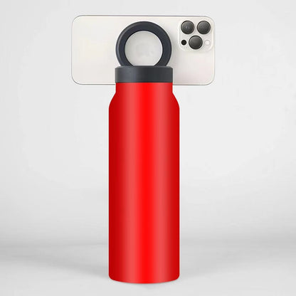 24oz Stainless Steel Insulated Water Bottle with Magnetic Phone Holder and Handle