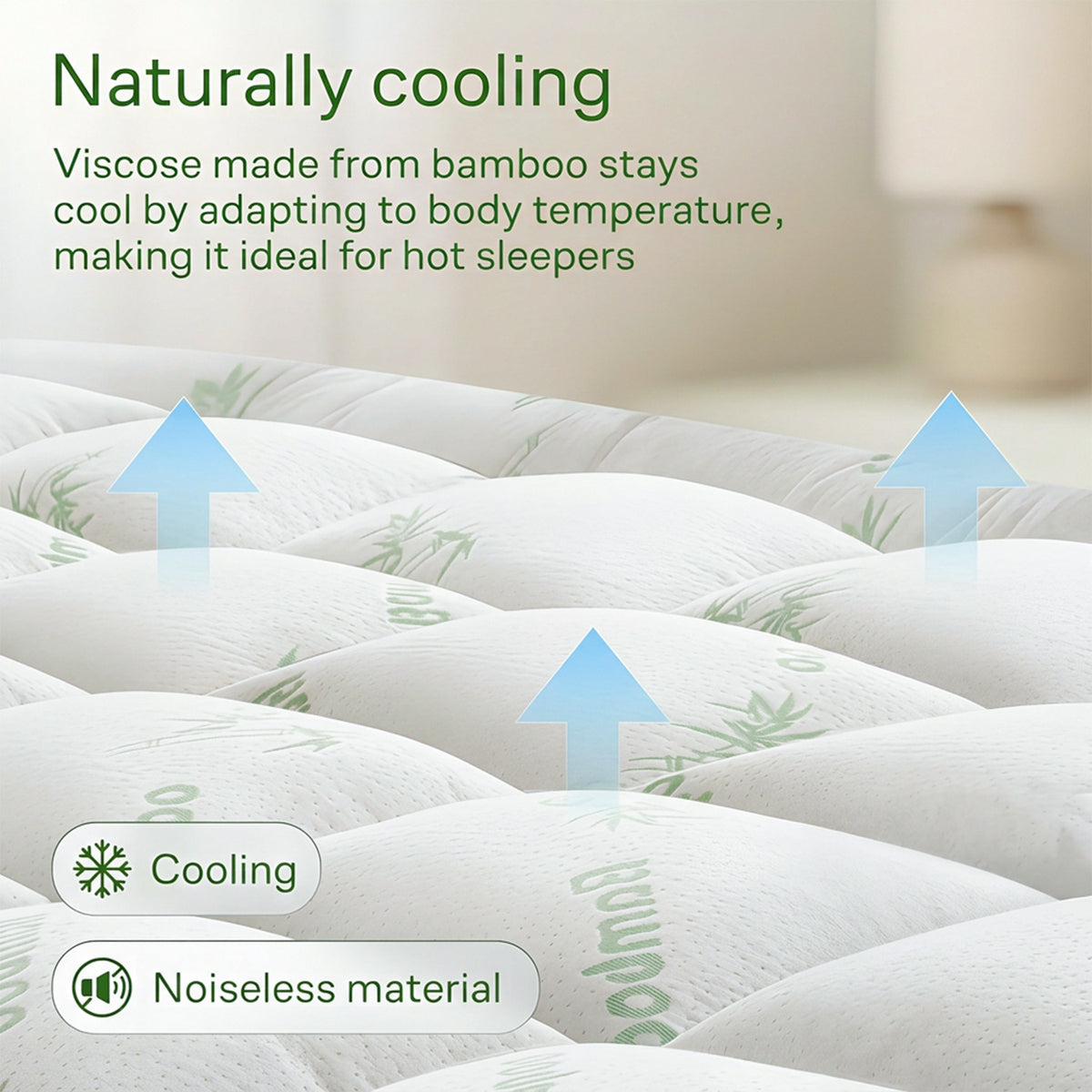 Bamboo Fiber Cooling Mattress Topper
