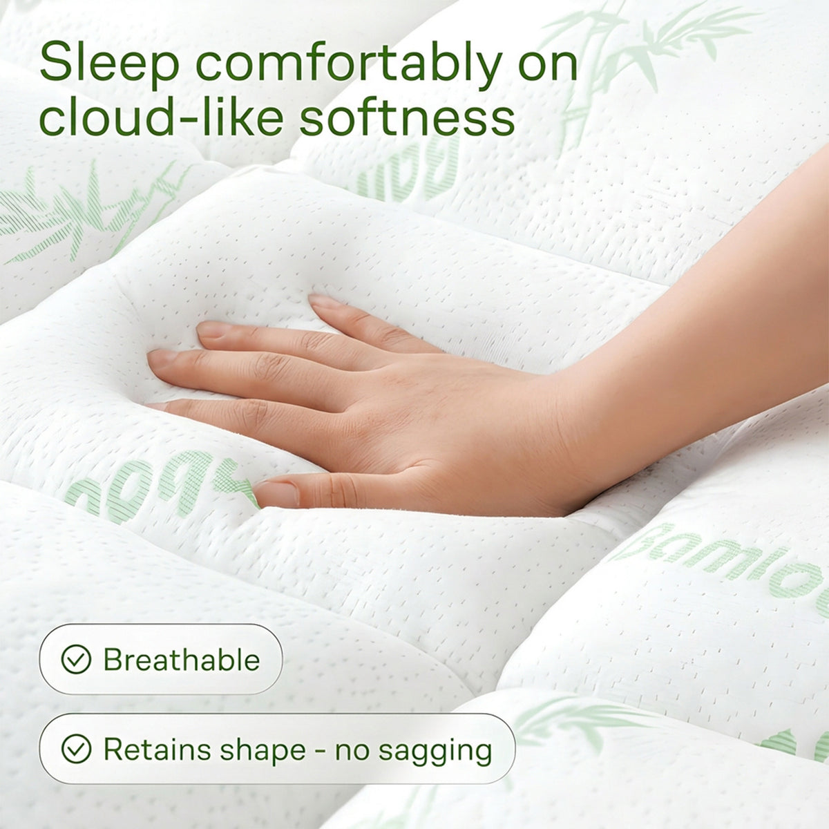 Bamboo Fiber Cooling Mattress Topper