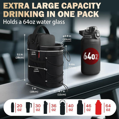 Gym Magnetic Water Bottle Bag
