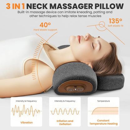 Head pillow cervical spine protection heated compress massage neck protection pillow