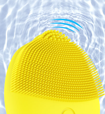 Waterproof Electric Massage Facial Cleanser Silicone Ultrasonic Facial Cleaner Pore Cleaner Facial Cleanser