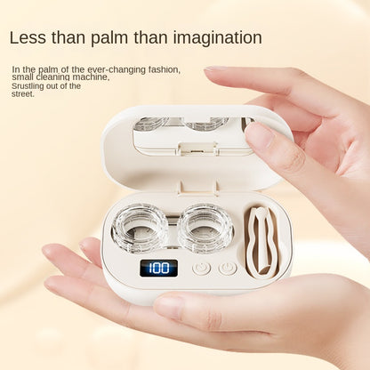 Charging Contact Lens Cleaner, High-Frequency Ultrasonic Automatic Cleaning Case