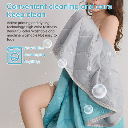Grade A Cooling Blanket: Soft, breathable, king/queen size, summer lightweight cool comforter.