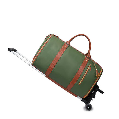 Women's Foldable Rolling Suit Travel Bag ? 2-in-1 Garment Duffel with Wheels
