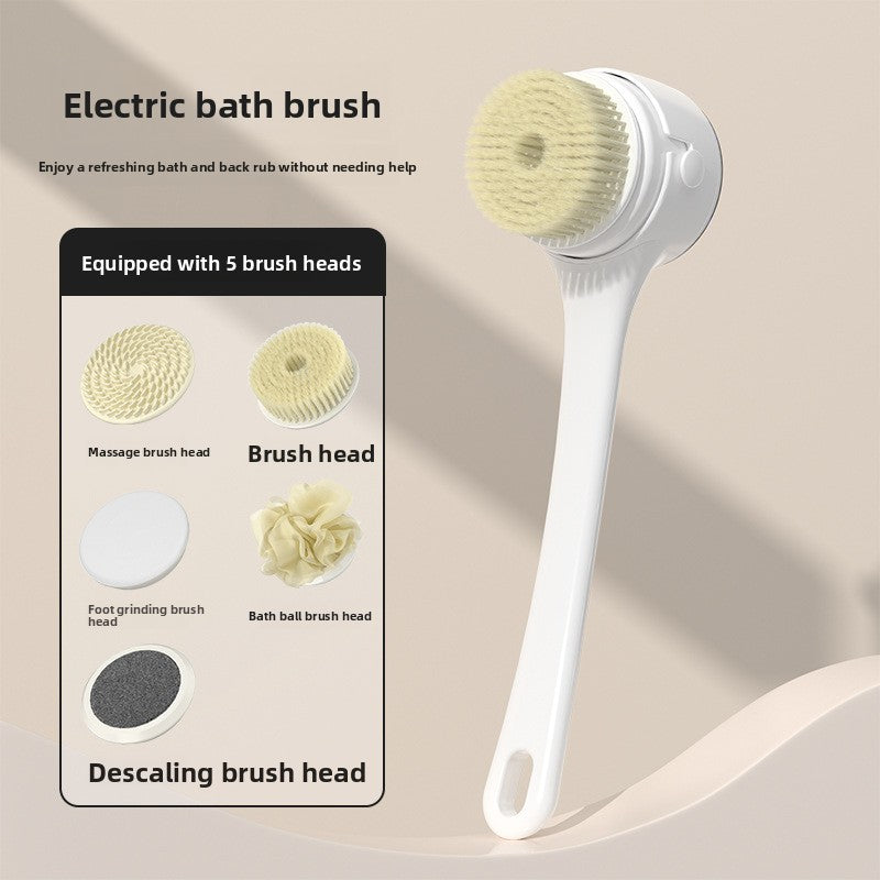 5-in-1 Waterproof Electric Rotating Bath & Body Cleansing Brush