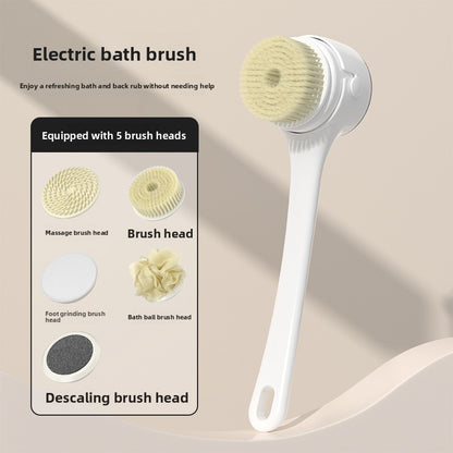 5-in-1 Waterproof Electric Rotating Bath & Body Cleansing Brush