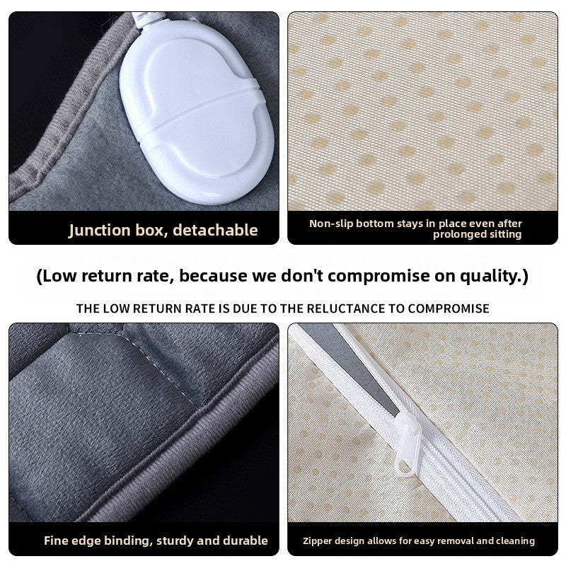 Detachable Electric Heated Seat Cushion with Backrest