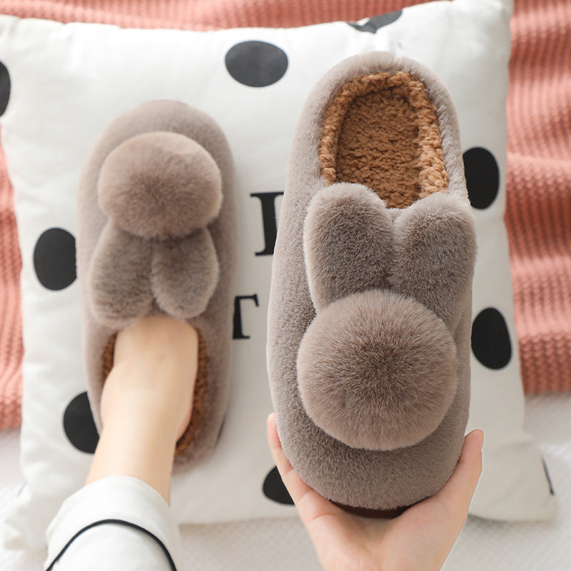 Women Winter Thick Soled Non-Slip Fluffy Warm Home Slippers