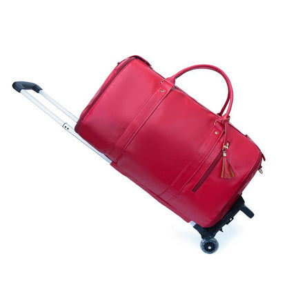 Women's Foldable Rolling Suit Travel Bag ? 2-in-1 Garment Duffel with Wheels